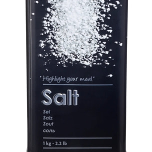 Boîte sel 1kg métal "Black Edition" noir