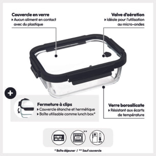 Boîte de conservation verre 13L "ClipEat"