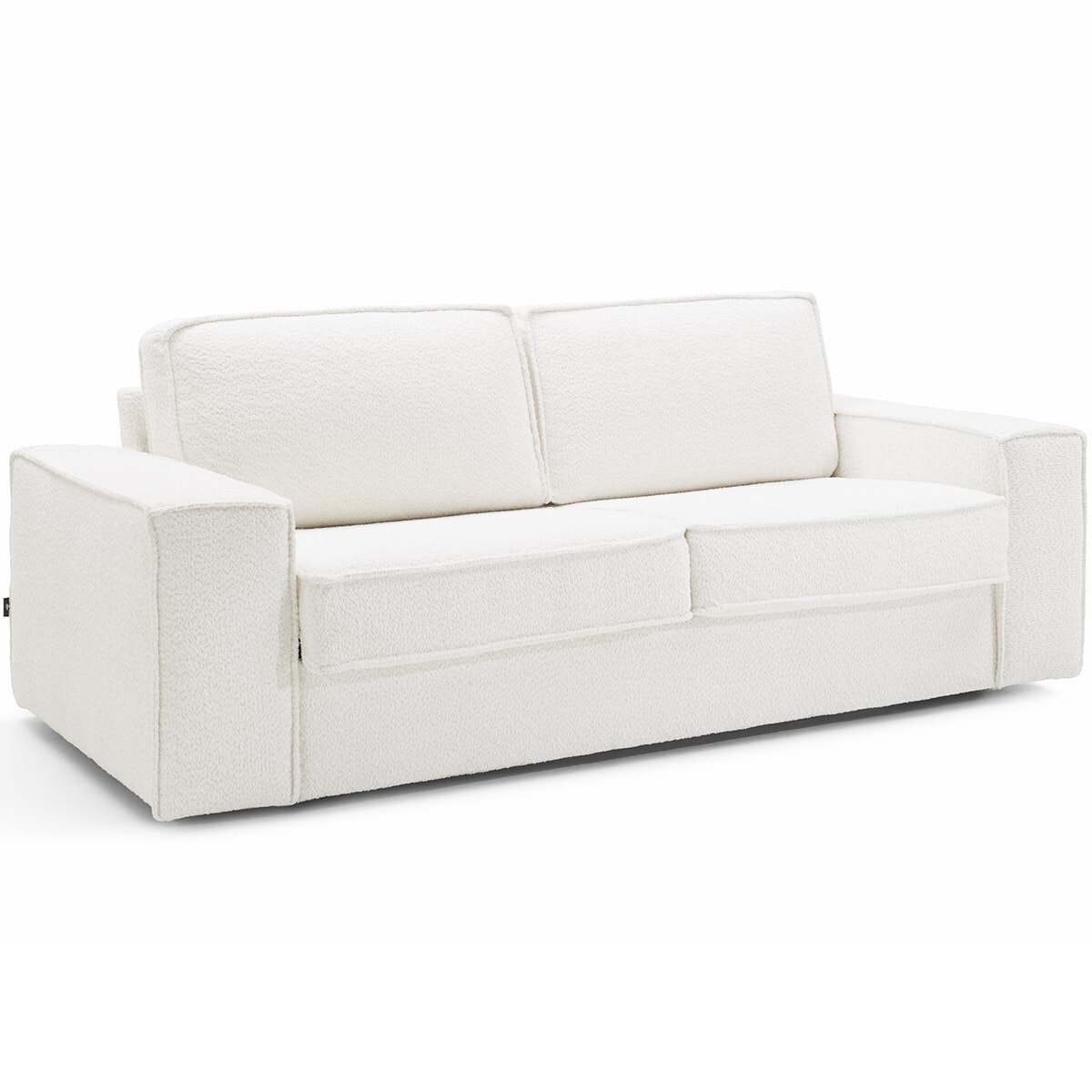 Canapé convertible express 3 places en tissu bouclé - DARIO