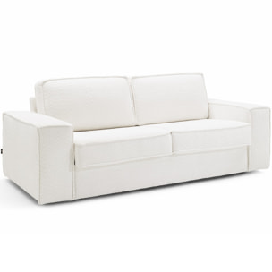 Canapé convertible express 3 places en tissu bouclé - DARIO