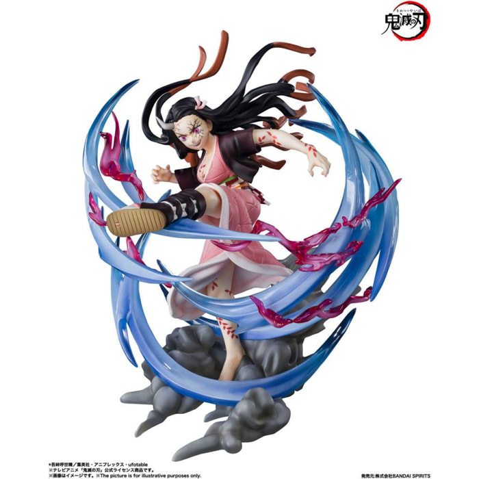 Demon Slayer: Kimetsu No Yaiba Figuartszero Pvc Statua Nezuko Kamado Demon Form Advancing Ver. 20 Cm Bandai Tamashii Nations