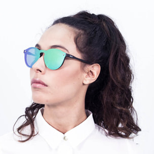 Gafas de sol PALO ALTO RIGA - Negro mate / Plana verde revo