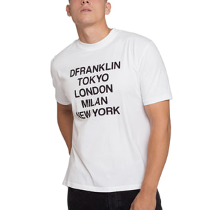 Camiseta Básica D.Franklin Capitals en Blanco