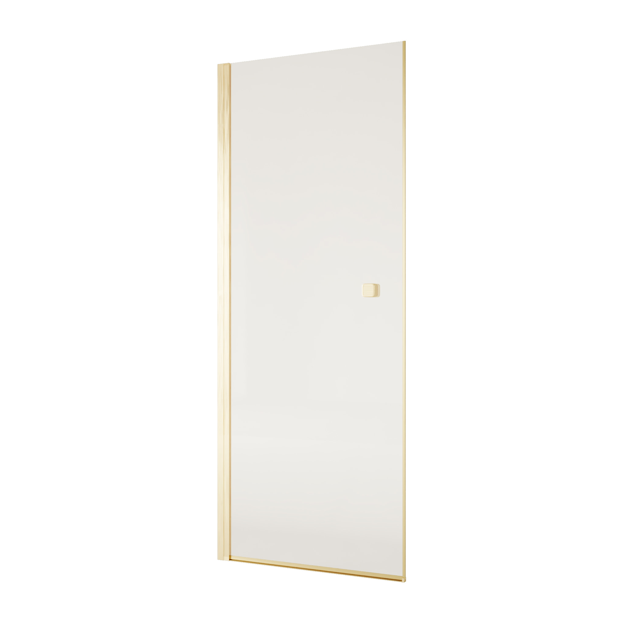 Porte de Douche Pivotante 70x180 cm en Verre Trempe 5 mm - Finition Or Brosse - GOLD ELEMENTARY
