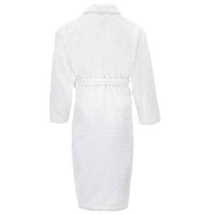 Albornoz 100% Algodón en color blanco rizo de 1 costura Talla L