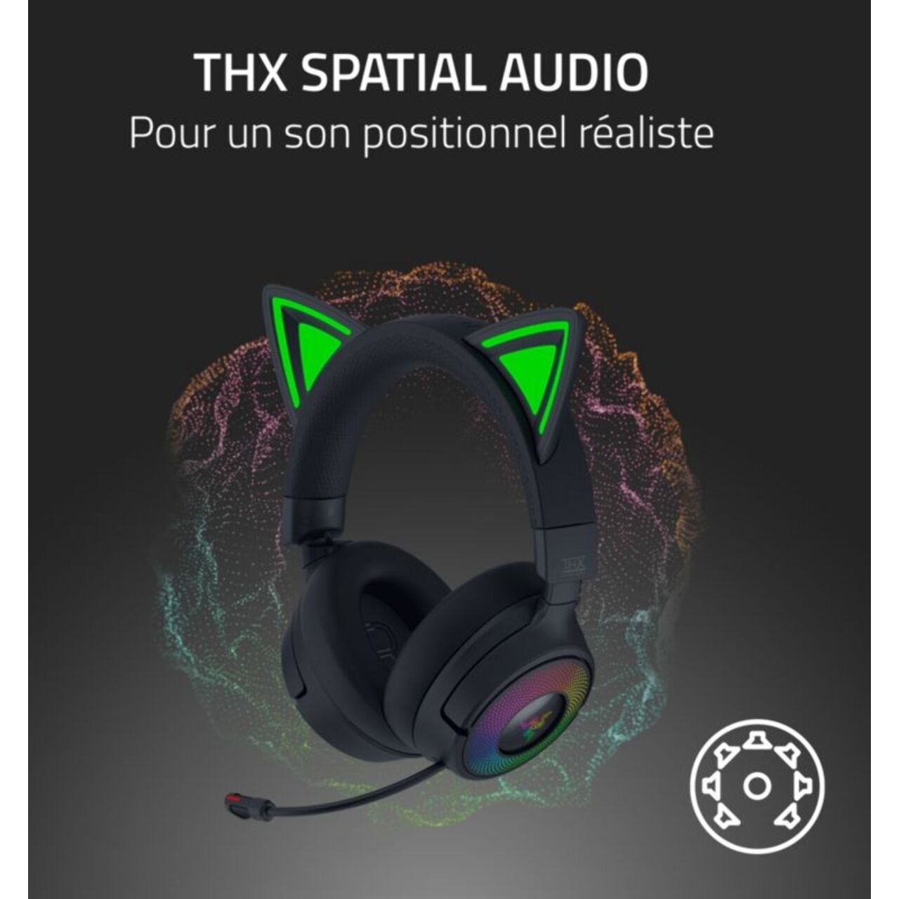 Casque gamer RAZER KRAKEN KITTY V3 PRO NOIR