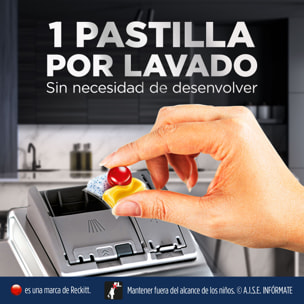 Finish Powerball Ultimate Pastillas lavavajillas Limón | 44 cápsulas lavavajillas | Eficaz contra manchas resecas | Aroma Limón