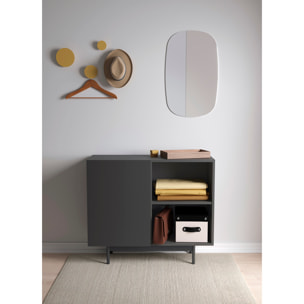 Aparador 1 puerta Printed grafito 78x90x34 cm
