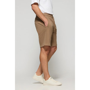 Bermuda Jonas in cotone moka relaxed fit con toppa in twill in gomma Polo Club