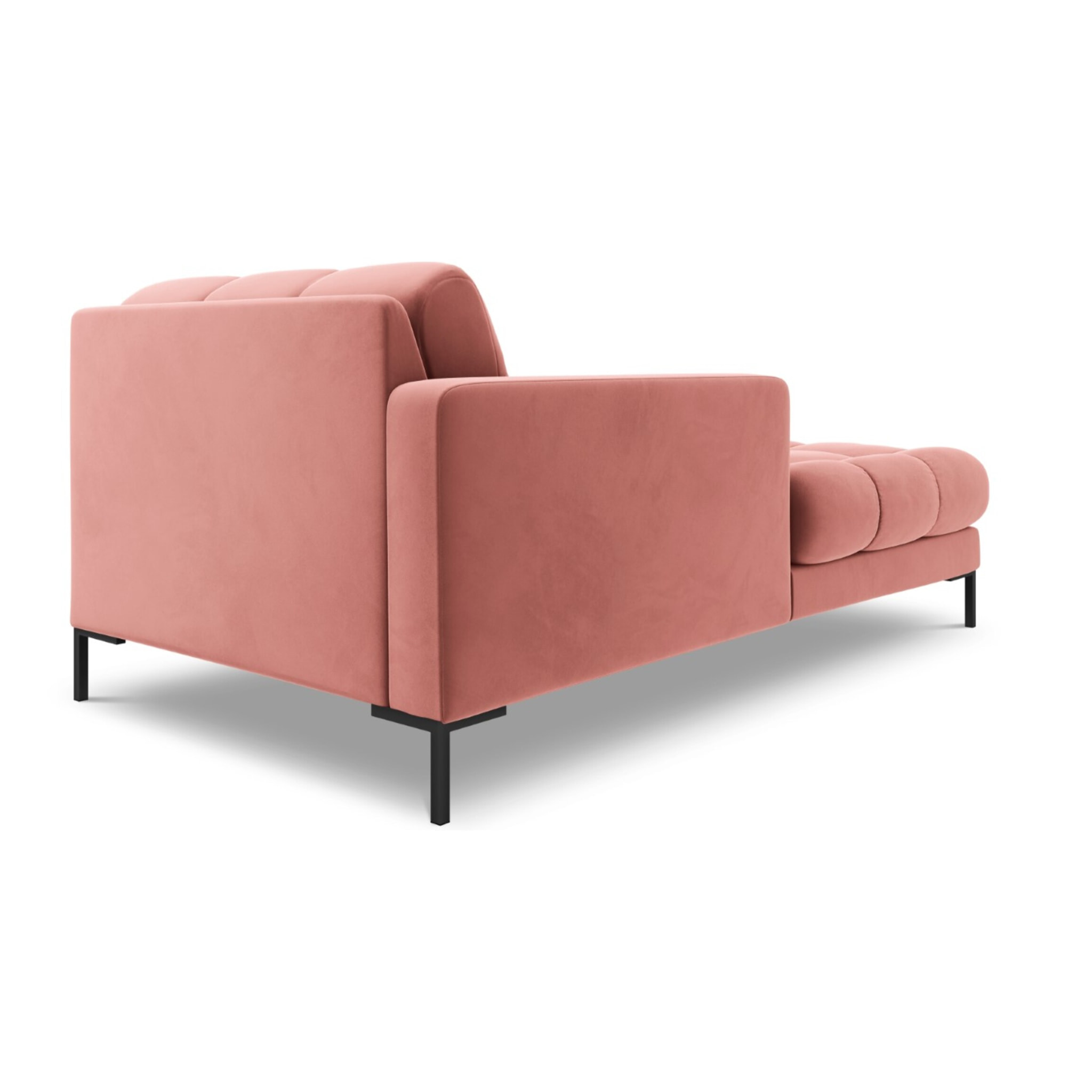 Méridienne gauche "Bali" en velours rose