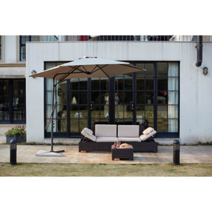 Parasol déporté avec ouverture innovante Ø 3 m gris OITIS