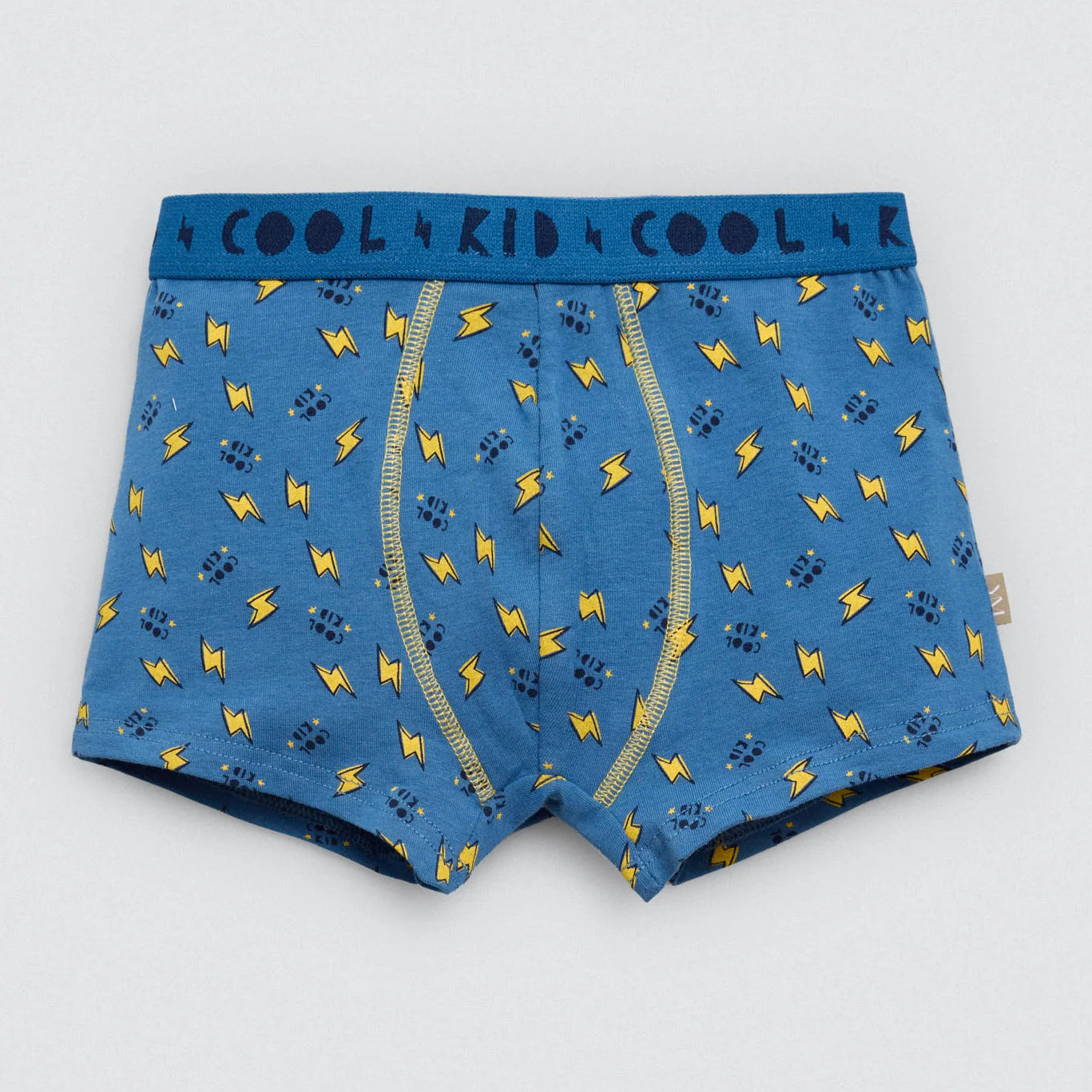 Confezione da 2 boxer in cotone per bambini con stampa di un fulmine e un cane