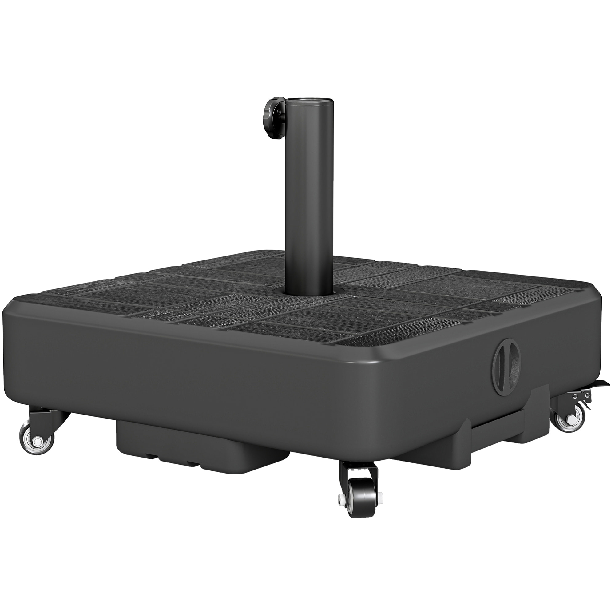 Pied de parasol mobile à lester 35 Kg - compatibilité mât dia. 38/48 mm - noir