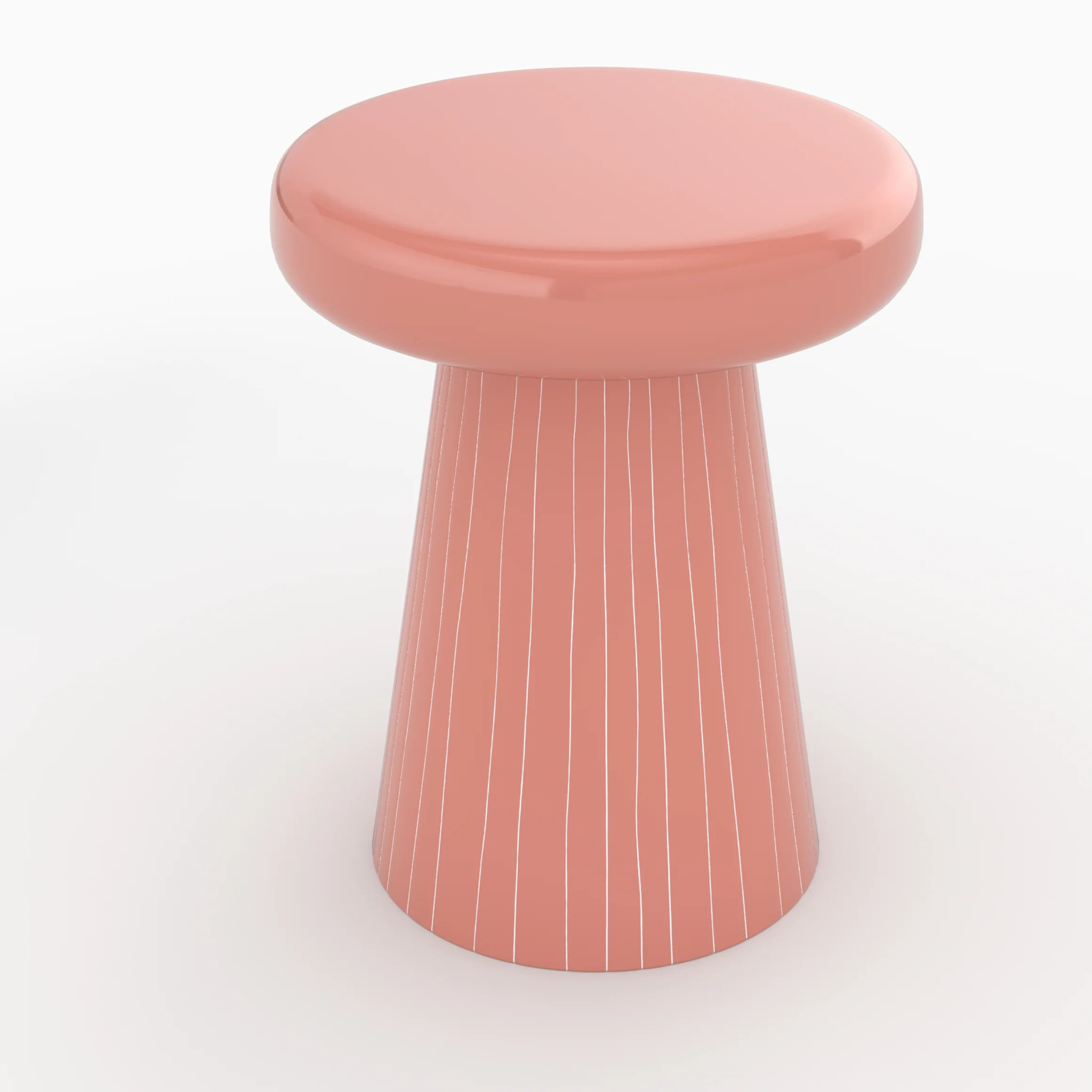 Table d'appoint ronde en métal rose D40 cm - Adélie