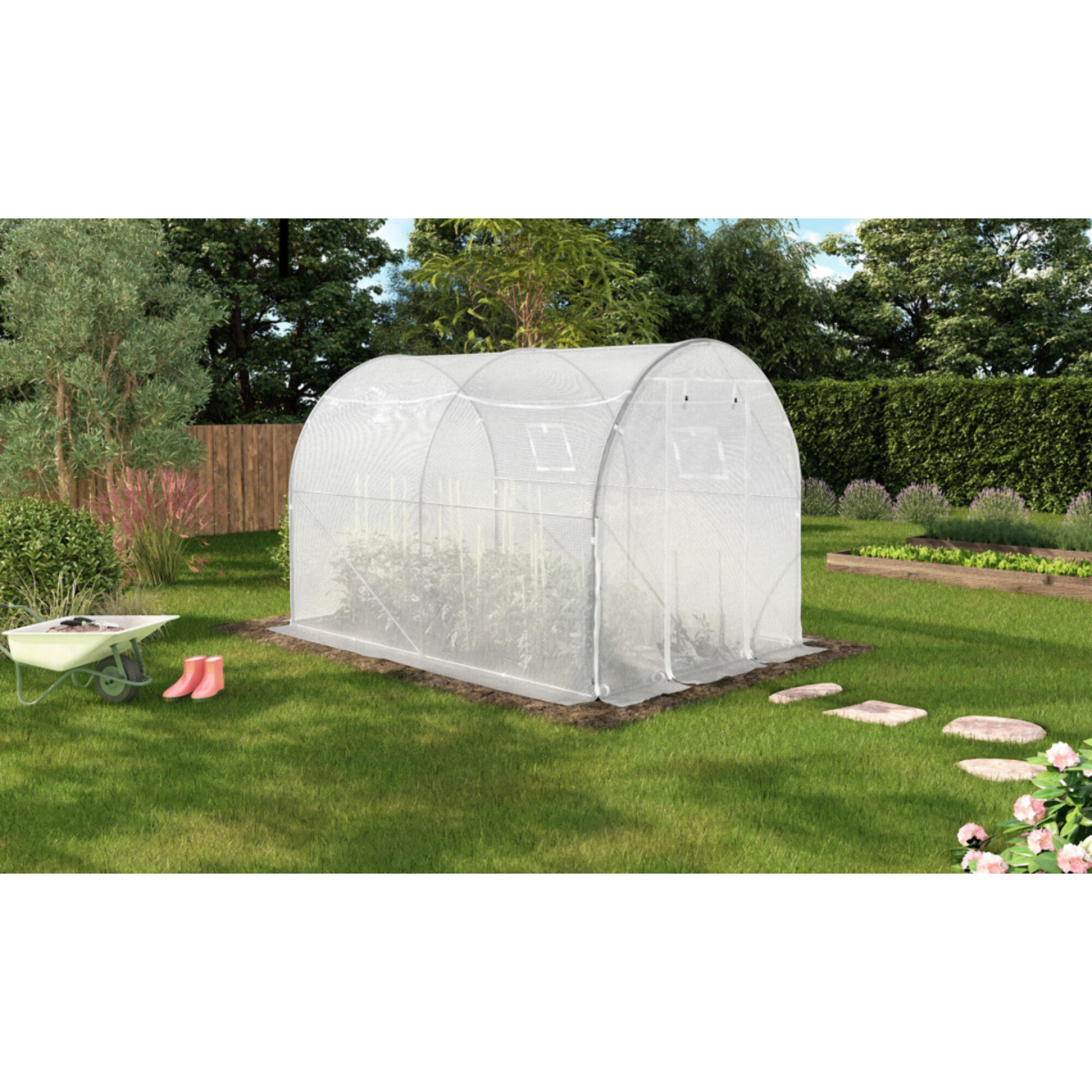 Serre 6m² blanche - gamme toutes saisons