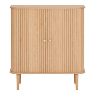 Nikko - Credenza bassa con 2 ante in MDF e pino naturale 80x40x87 cm