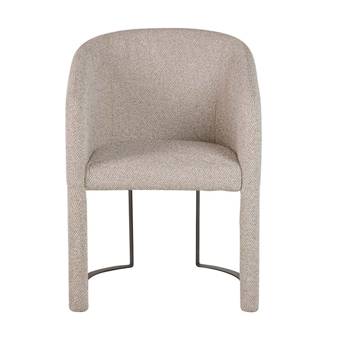Butaca Chenilla Metal Dorado Tacoma 60x59x83 Cm
