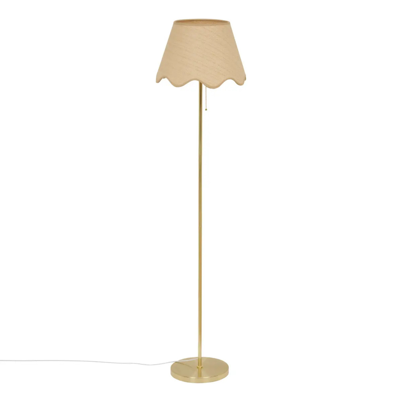 Lampadaire Flore cylindrique H.150cm doré