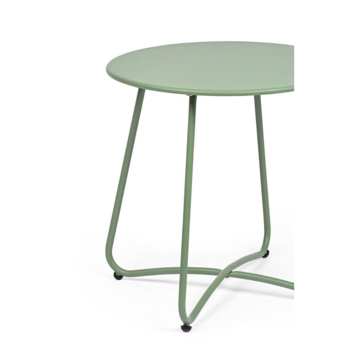 Tavolino rotondo AUSTIN in acciaio verde