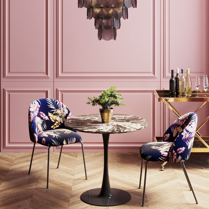 Table Schickeria effet marbre noir Kare Design