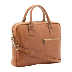 Borsa a mano  unisex In Vera pelle Made in Italy 38x28x7 cm