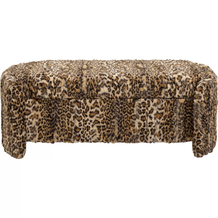 Banc-coffre 115cm léopard Kare Design