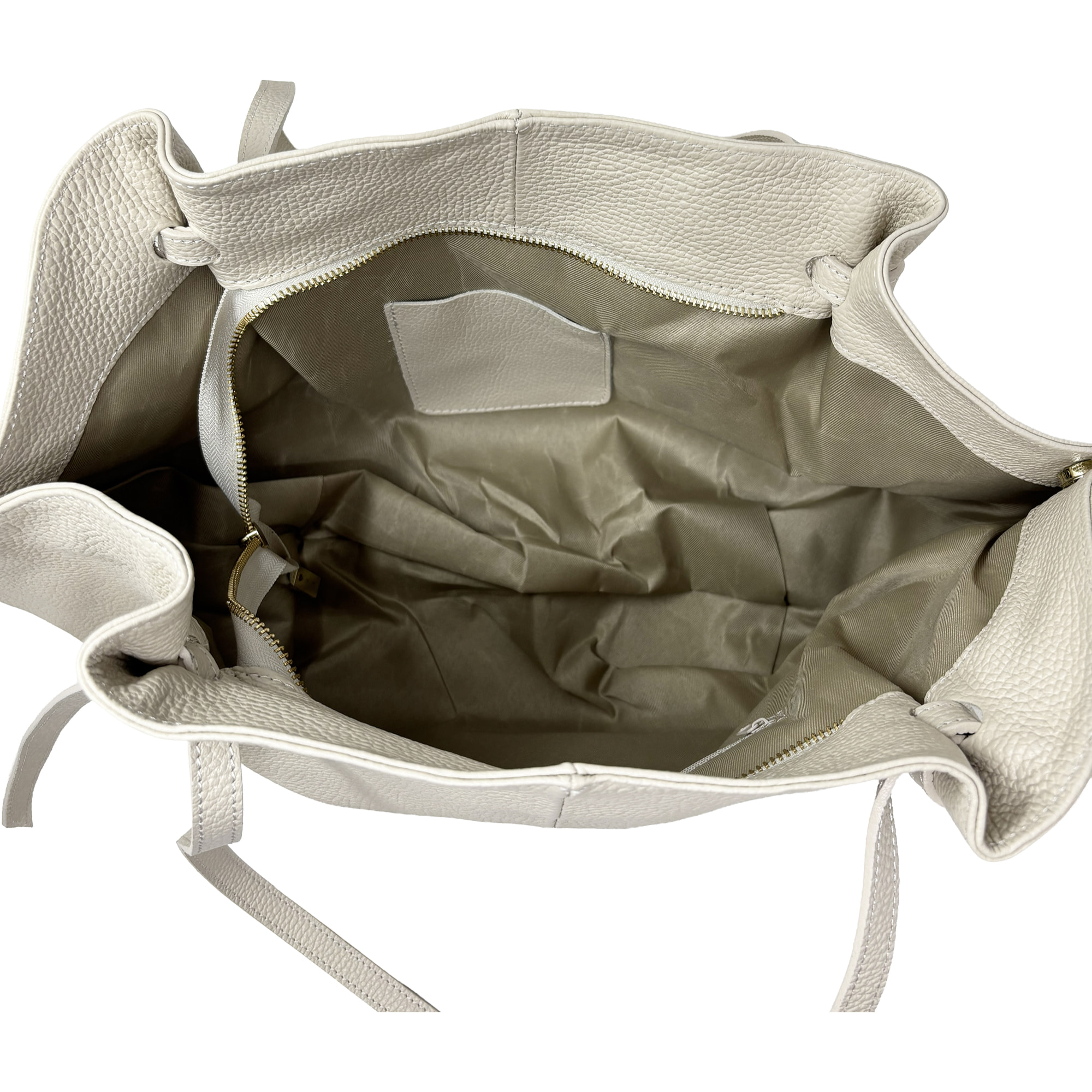 Borsa a Mano Shopper in Vera Pelle Dollaro Made in Italy