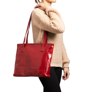 Borsa a spalla  da donna In Vera pelle Made in Italy 30x37x8 cm