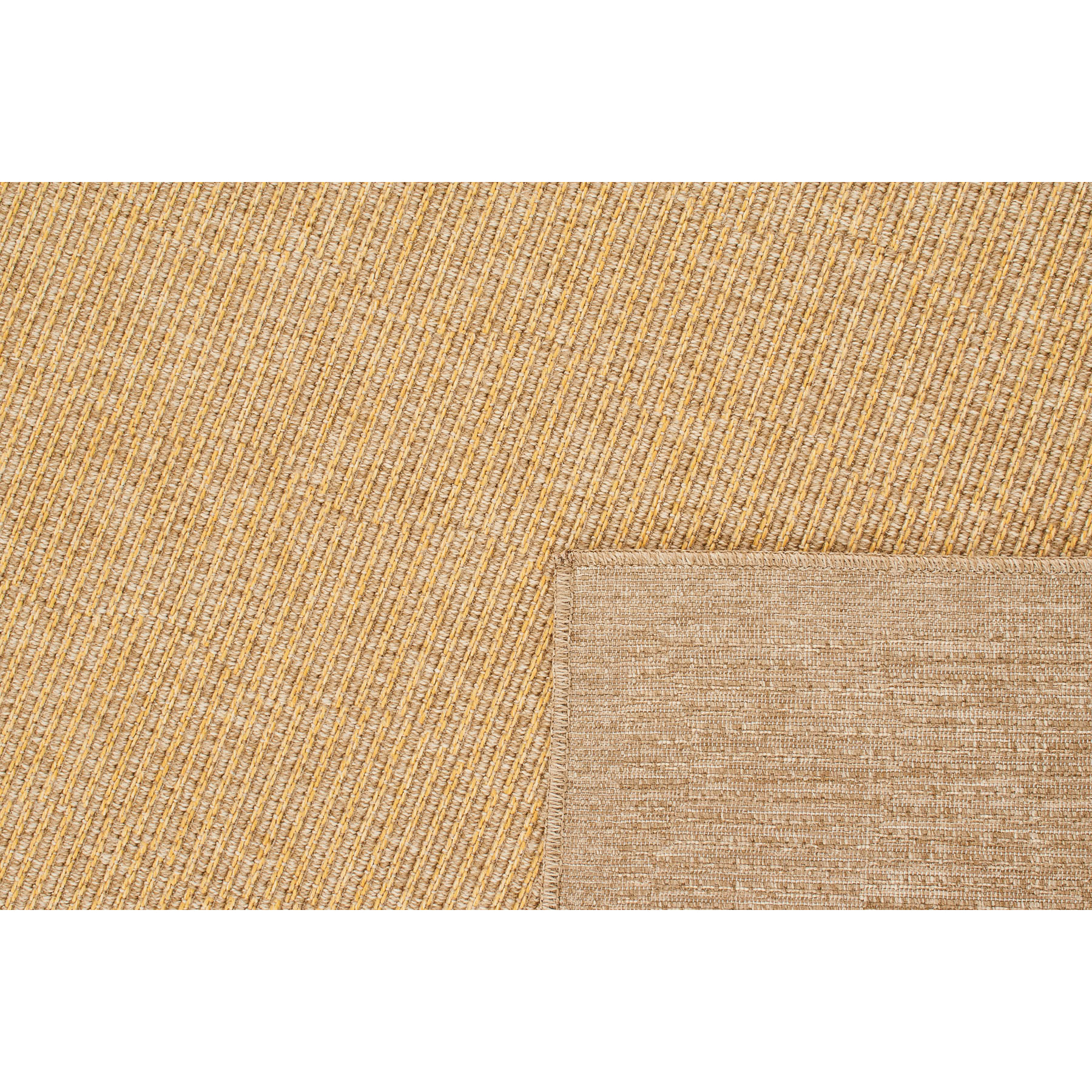 Tapis naturel motif jaune