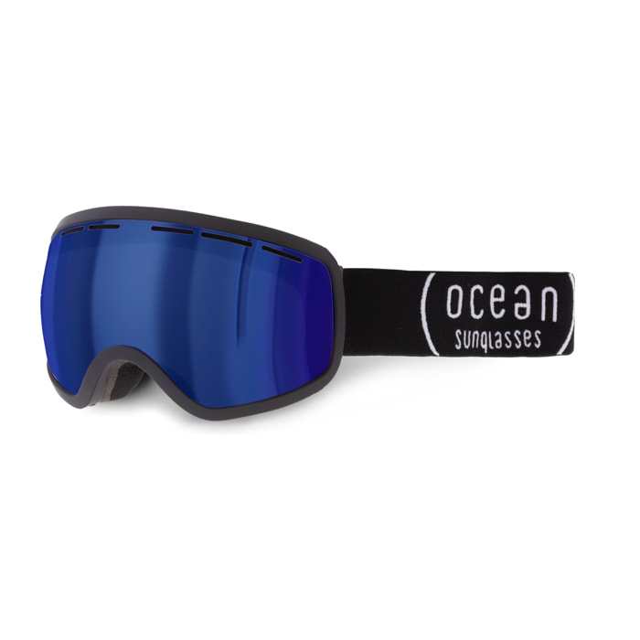 Gafas de esquí OCEAN TEIDE - Negro / Revo azul con borde negro