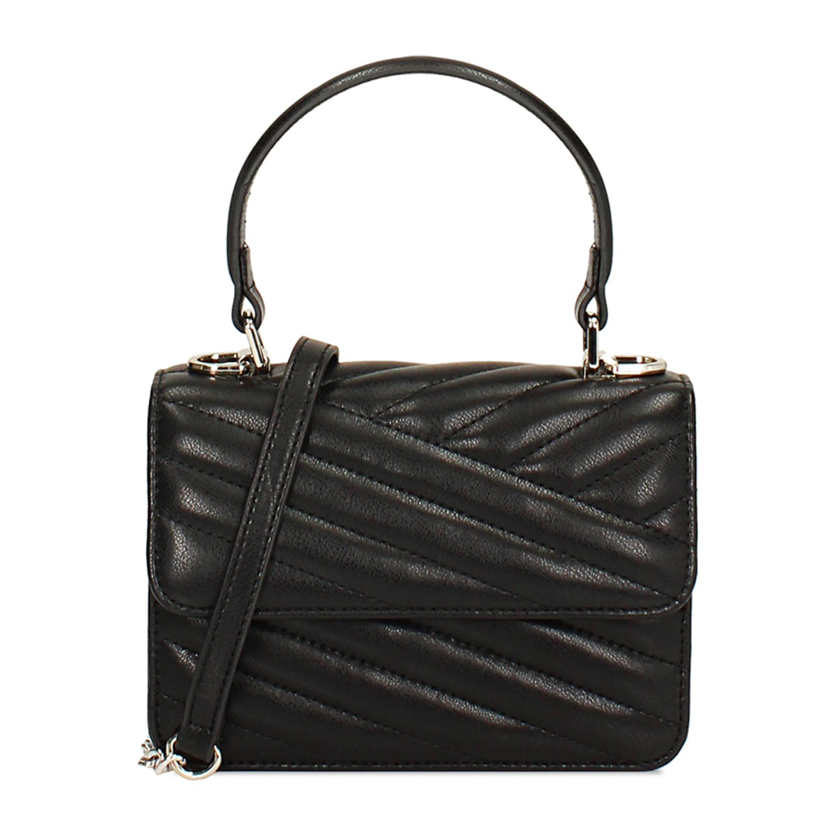 Mini bag nera con manico