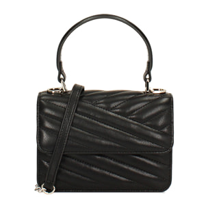 Mini bag nera con manico