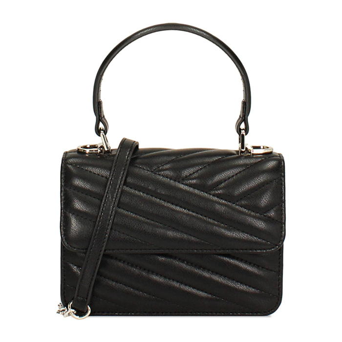 Mini bag nera con manico