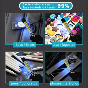 DAM Lampada UVC con cavo domestico 17x3x3 Cm. Colore nero