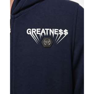 PHILIPP PLEIN Felpa con zip e cappuccio GREATNESS