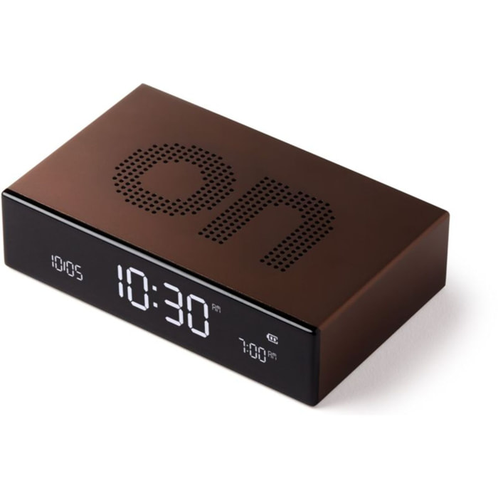 Réveil LEXON Flip Premium Rechargeable Bronze