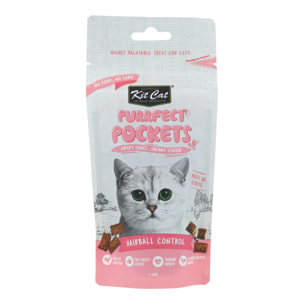 Kit Cat Purrfect Pockets - Hairball Control 60 g Snack funcional para gatos