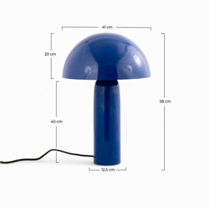 Lampe Enaïs en métal bleu