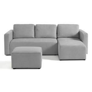 Canopy - pouf - en tissu texturé - Gris clair