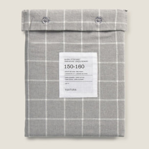 Bajera algodón franela cuadros Onfra color gris Franela de algodón