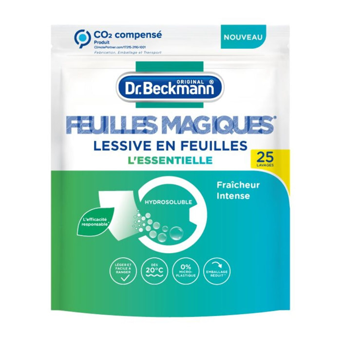 Lessive DR BECKMANN Feuilles magiques l'essentielle x25