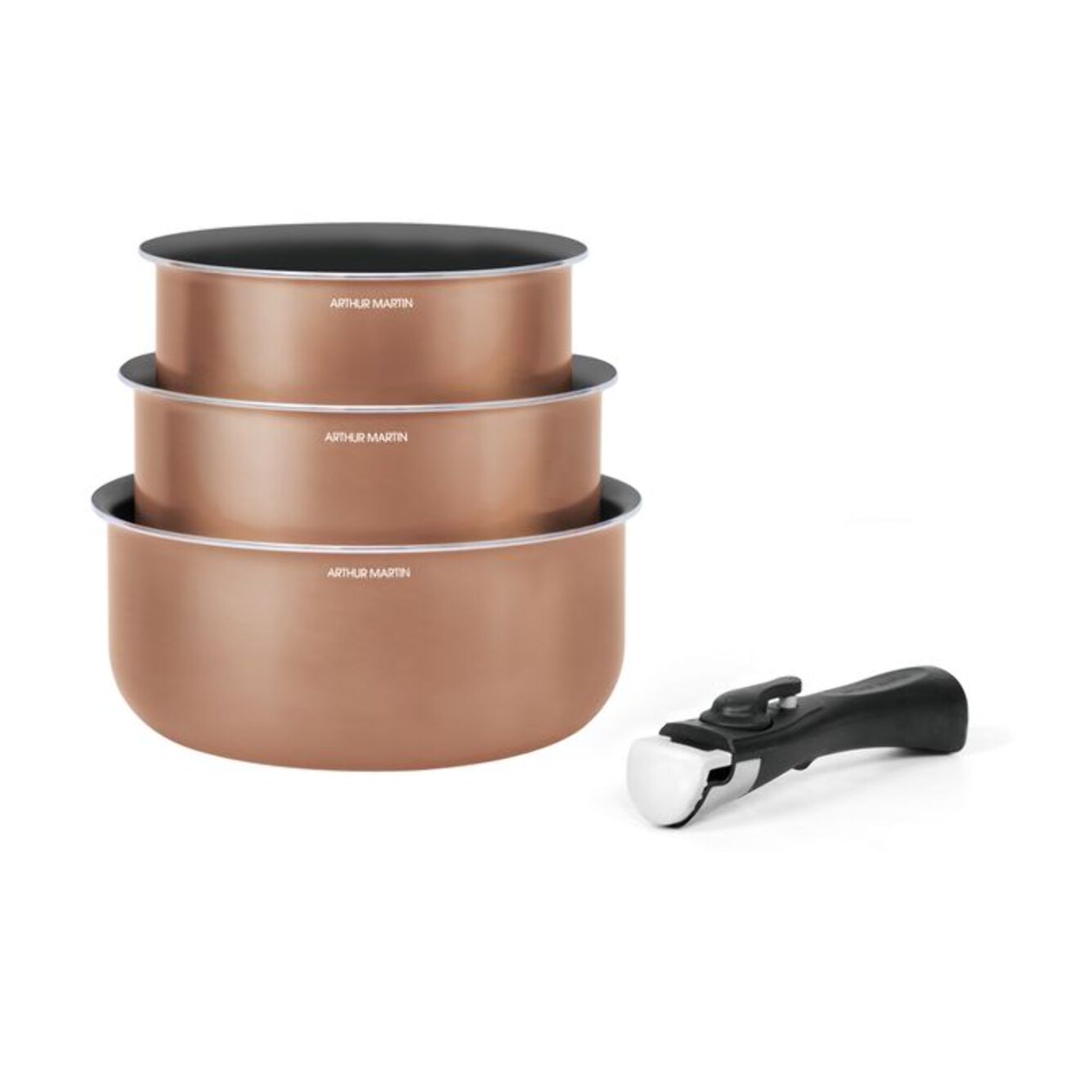 AM. Set de 3 casseroles 16/18/20 Or