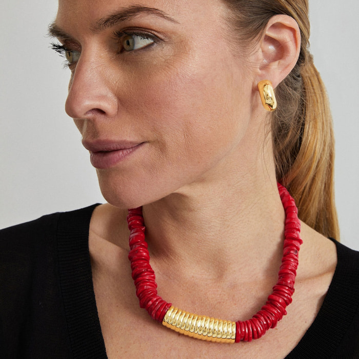 Pendientes acabados en oro amarillo de 18K