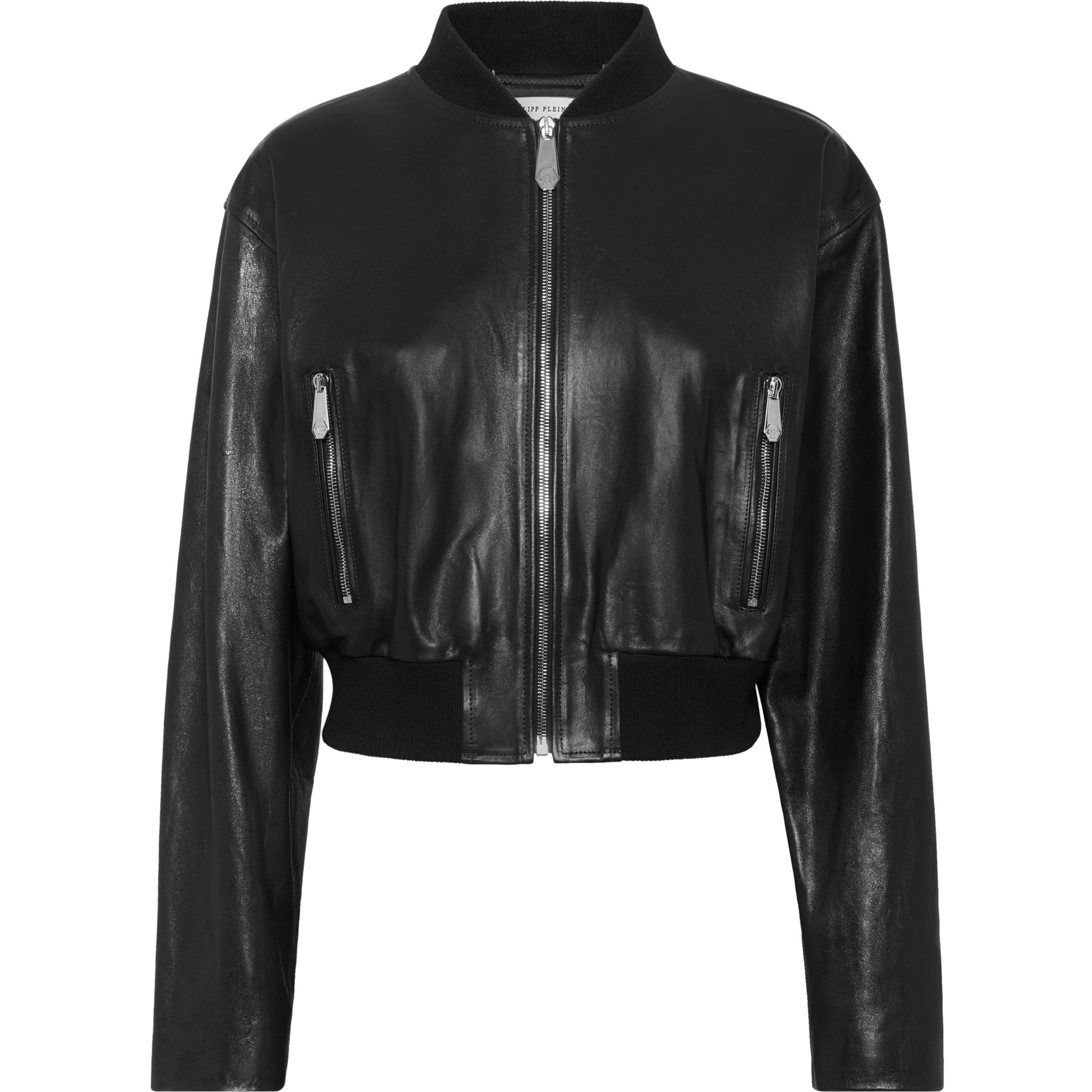 PHILIPP PLEIN Bomber de cuero SIGNATURE