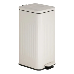 Poubelle Nova avec Pedale 30L Beige 35x27x58 cm