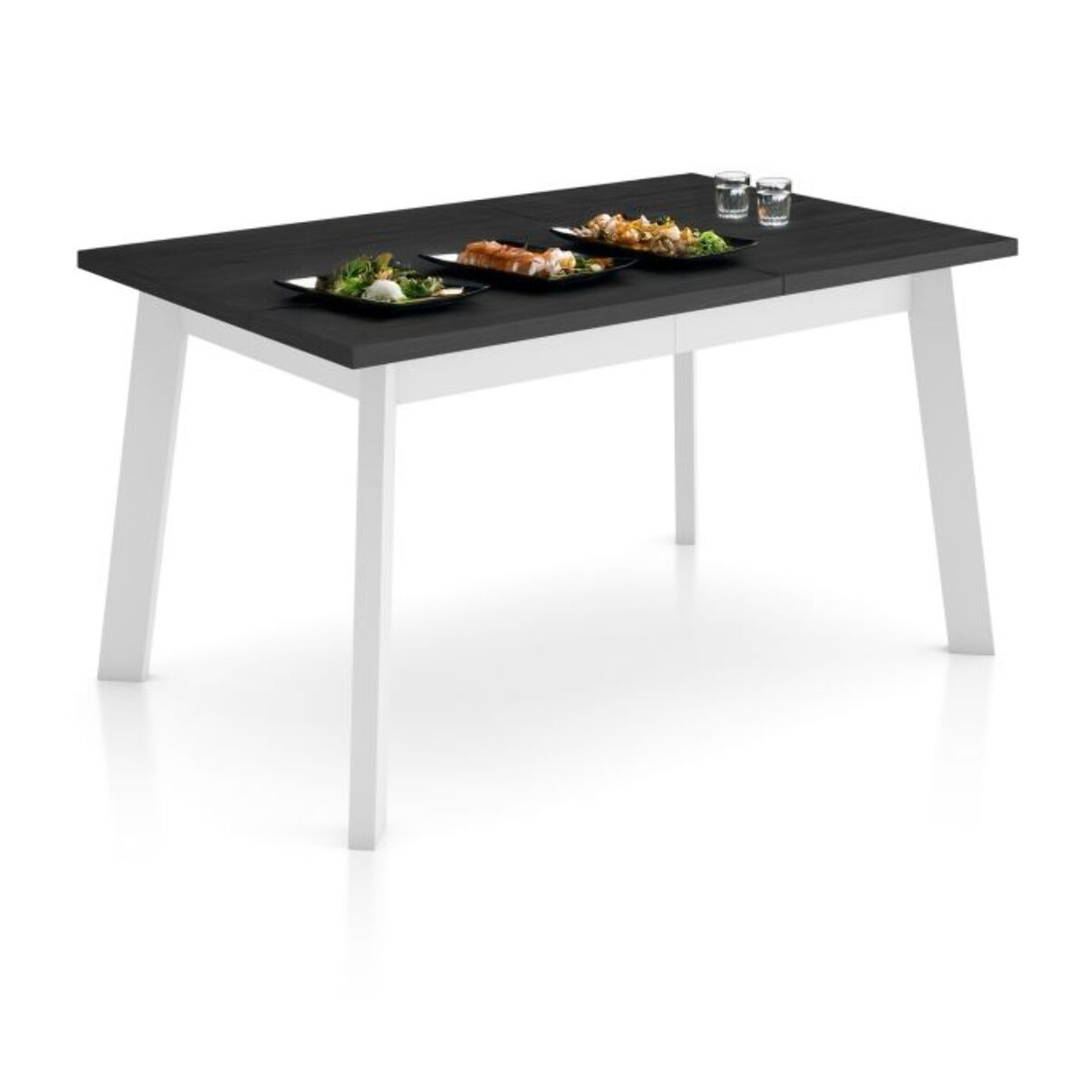 Mesa de comedor Naira 140 Negro Blanco