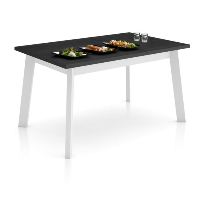 Mesa de comedor Naira 140 Negro Blanco