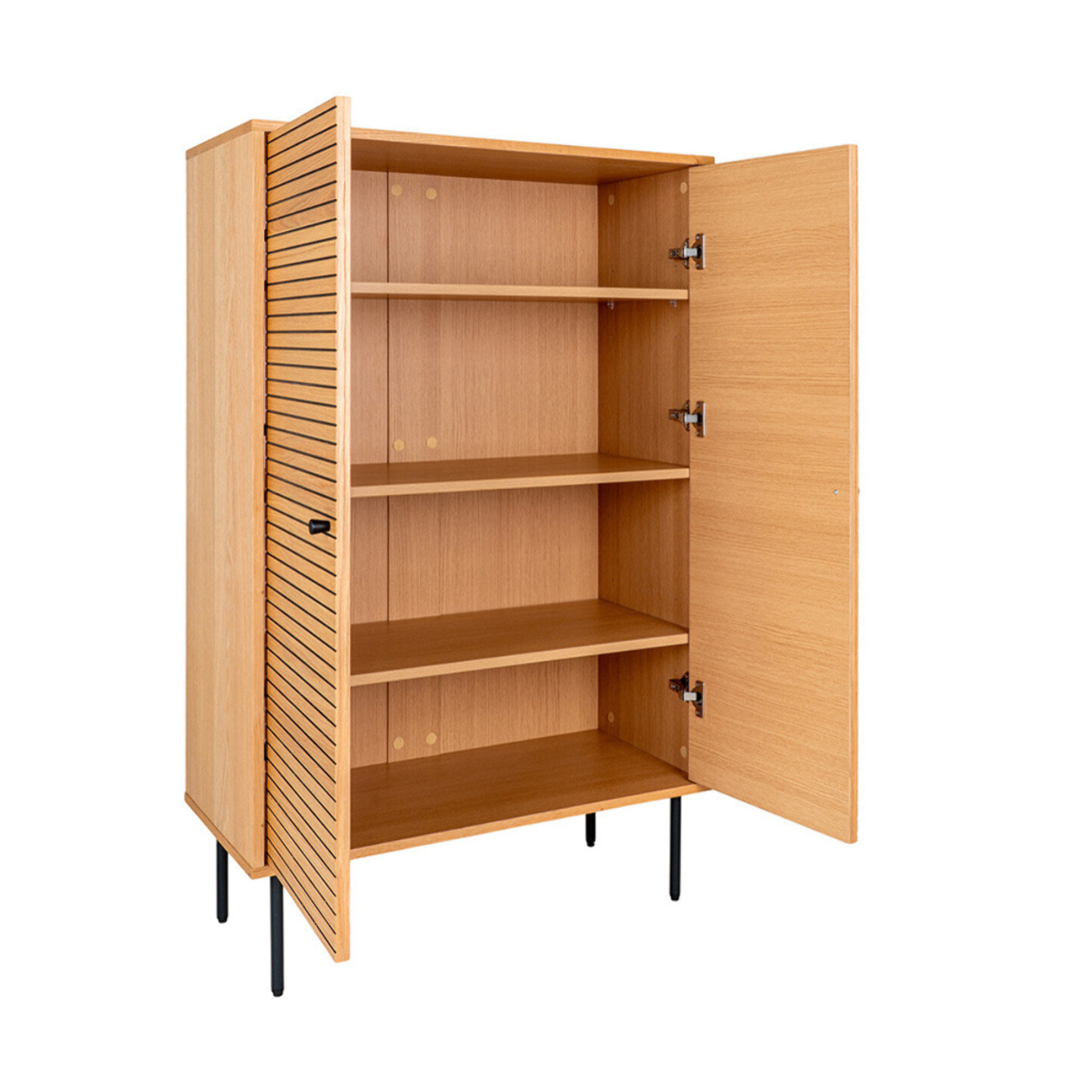 Tolga - buffet haut - chêne - 80x130 cm - Bois