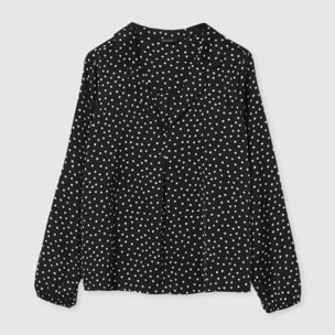 Blusa in raso a pois