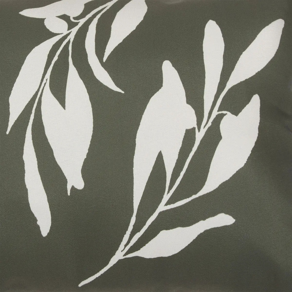 Housse de coussin d'extérieur Tileo 50x30cm motif feuilles vert foncé